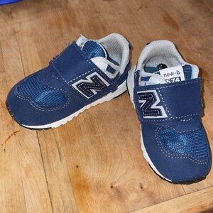 New Balance Kids Navy and White Sneakers